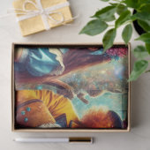 Surreal Mad Hatter Wonderland Tea Party Decoupage Tissuepapier (Geschenk)