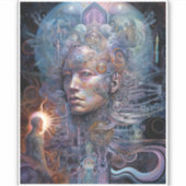 Surreal Man Visionary Art Sticker (Voorkant)