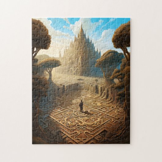 Surreal Maze Castle Landscape Fantasy Art Legpuzzel (Verticaal)