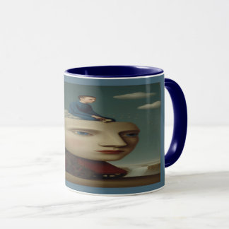 Surreal Mechanical Head Dream Art Mug Mok