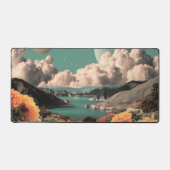 Surreal Mountain Landscape with Planets and Clouds (Recto)