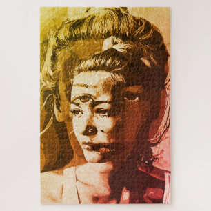 Surreal multi-getekend portret – Abstract psychede Legpuzzel