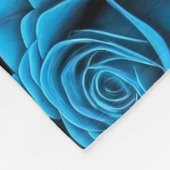 Surreal Neon Blue Roses Fleece Deken (Hoek)