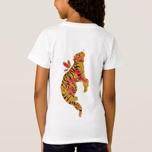 Surreal Neon Tiger T-shirt (Achterkant)