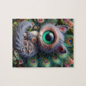 Surreal One Eyed Grey Kat Legpuzzel (Horizontaal)