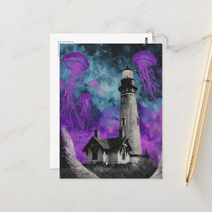 SURREAL PAARS KWAL EN DE VUURTOREN BRIEFKAART