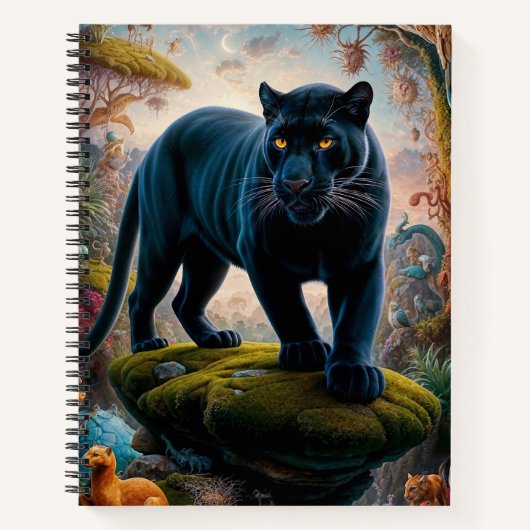 Surreal Panther Safari Notitieboek (Voorkant)