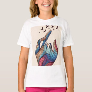 Surreal Peaks Hand T-shirt