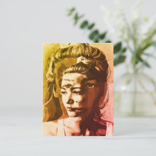 Surreal Portret met Meerdere Ogen – Abstract Psych Briefkaart