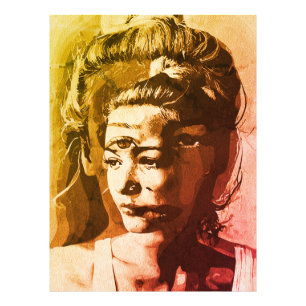 Surreal Portret met Meerdere Ogen – Abstract Psych Foto Afdruk
