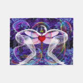 Surreal Psychedelic Dragon Fly Fleece Deken (Voorkant (Horizontaal))