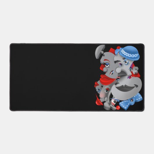 Surreal Puzzle Visages Bureau Mat (Recto)