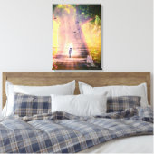 Surreal River Bos van Vlinders Canvas Afdruk (Insitu (Slaapkamer))