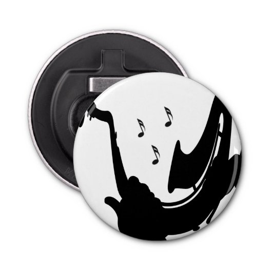 Surreal Saxophone Play Button Flesopener (Voorkant)