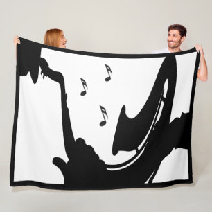 Surreal Saxophone Play Fleece Deken