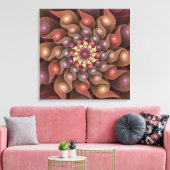 Surreal Shiny Flower Moderne Abstract Fractal Art Canvas Afdruk (Insitu (Woonkamer))
