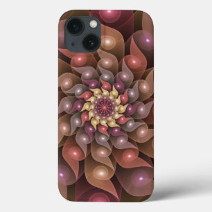 Surreal Shiny Flower Moderne Abstract Fractal Art iPhone 13 Hoesje