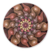 Surreal Shiny Flower Moderne Abstract Fractal Art Keramische Knop (Voorkant)
