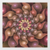 Surreal Shiny Flower Moderne Abstract Fractal Art Raamsticker (Vel)
