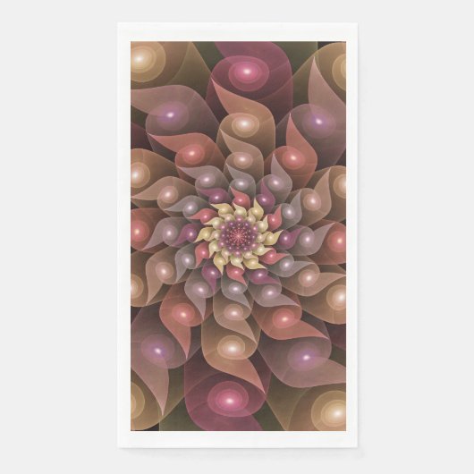 Surreal Shiny Flower Moderne Abstract Fractal Art Servet (Voorkant)