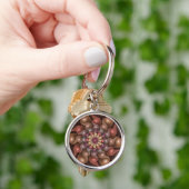 Surreal Shiny Flower Moderne Abstract Fractal Art Sleutelhanger (Hand)