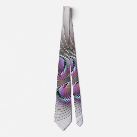 Surreal Shy Beauty Modern Abstracte fractal Art Stropdas (Voorkant)