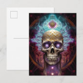Surreal Skull Colorful Visionary Art Briefkaart (Voorkant / Achterkant)