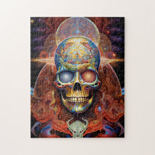 Surreal Skull Colorful Visionary Art Legpuzzel