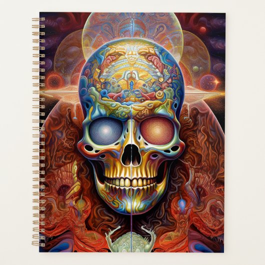 Surreal Skull Colorful Visionary Art Planner (Voorkant)