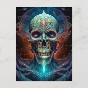 Surreal Skull Gothic Horror Art Briefkaart