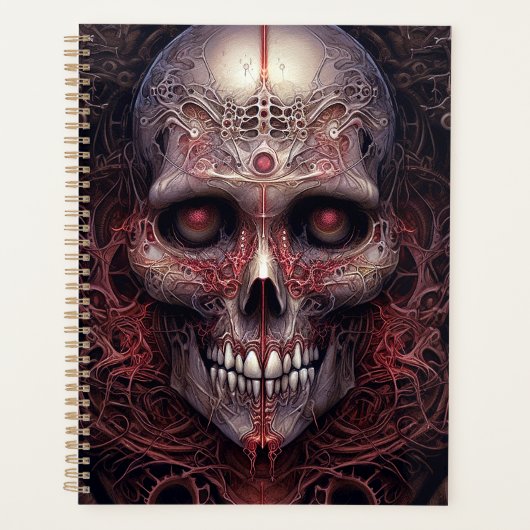 Surreal Skull Gothic Horror Art Planner (Voorkant)