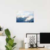 Surreal Sky en Clouds Waterverf schilderen Poster (Thuiskantoor)