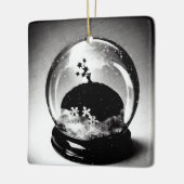 Surreal Snow Wereldbol Keramisch Ornament (Links)
