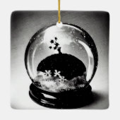 Surreal Snow Wereldbol Keramisch Ornament (Achterkant)