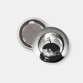 Surreal Snow Wereldbol Magneet (Voorkant / Achterkant)