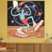 Surreal Space Dunk Stretched Canvas Afdruk (Insitu (Woonkamer))