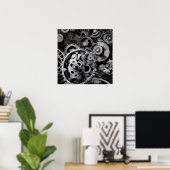 Surreal Steampunk Gears Achtergrond Poster (Thuiskantoor)