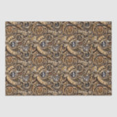 Surreal Steampunk Gears Patroon Tissuepapier (Voorkant)