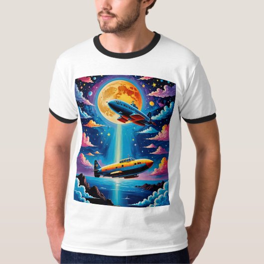 Surreal Submarine Moonlift T Shirt Design (Voorkant)