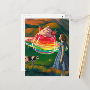 Surreal Sweet Treat UFO Briefkaart