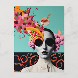 Surreal Taco Woman Briefkaart