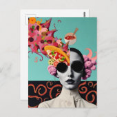 Surreal Taco Woman Briefkaart (Voorkant / Achterkant)