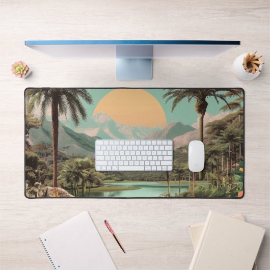 Surreal Tropical Lake With Palm Trees (Bureau 1)