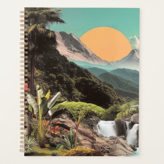 Surreal Tropical Valley With Waterfalls Planner (Voorkant)