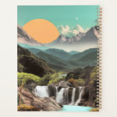 Surreal Tropical Valley With Waterfalls Planner (Achterkant)