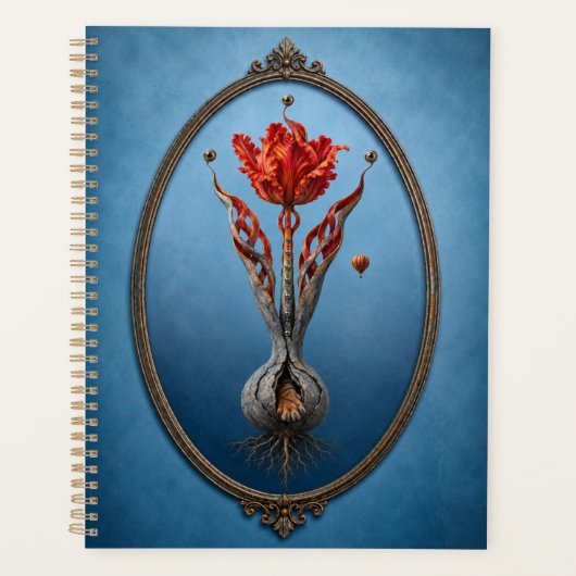Surreal Tulip Fantasy Hardcover Notebook Planner (Voorkant)