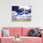 Surreal Turbo Windmills Wrapped Canvas Afdruk (Insitu (Woonkamer))