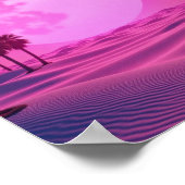 Surreal Vaporwave Desert Scene Poster (Hoek)