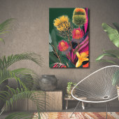 Surreal Wildflower Australian Botanical Canvas Afdruk