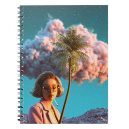 Surreal Woman with Palm Tree Notitieboek